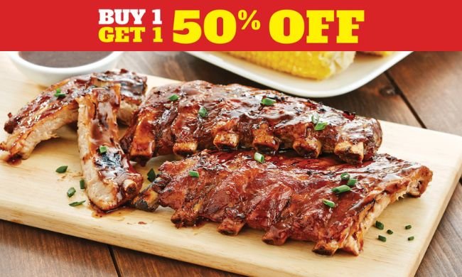 Buy 1 Get 1 50% Ribs