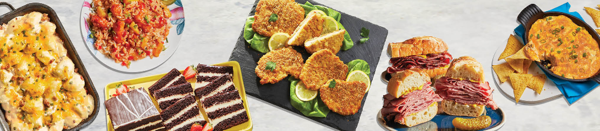 A spread of fall frozen foods