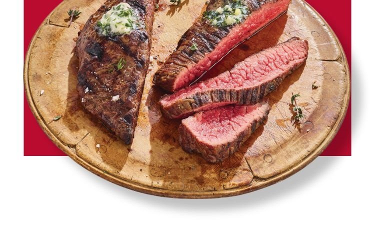 Grilled bacon wrapped steaks