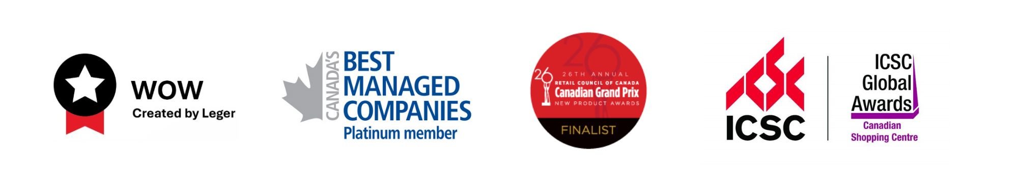 Logos for our various awards