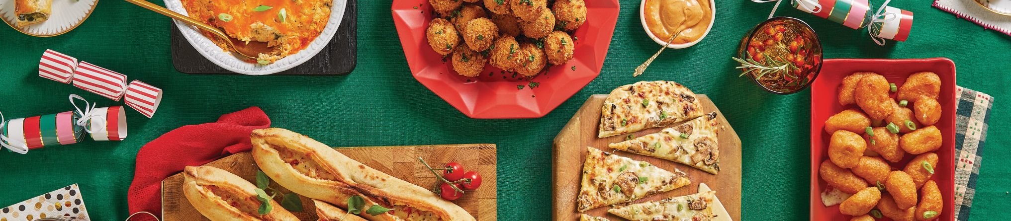 A spread of holiday appetizers