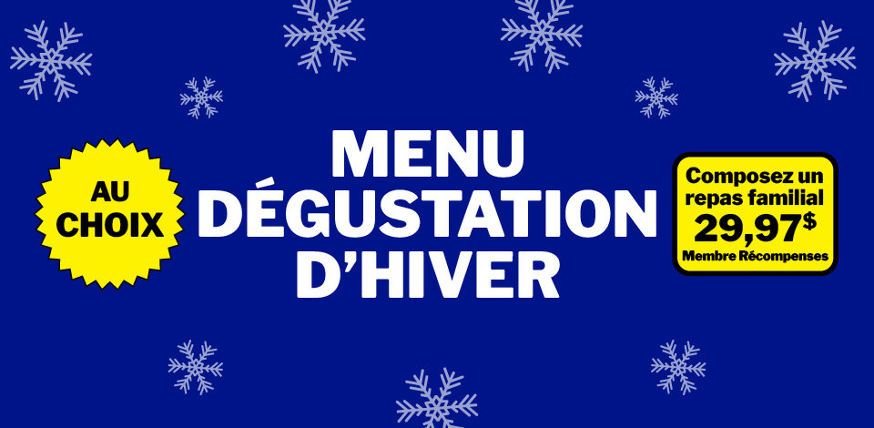 MENU DEGUSTATION D'HIVER