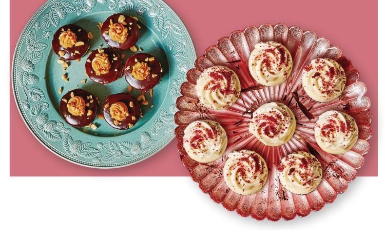 Mini-gâteaux au fromage velours rouge