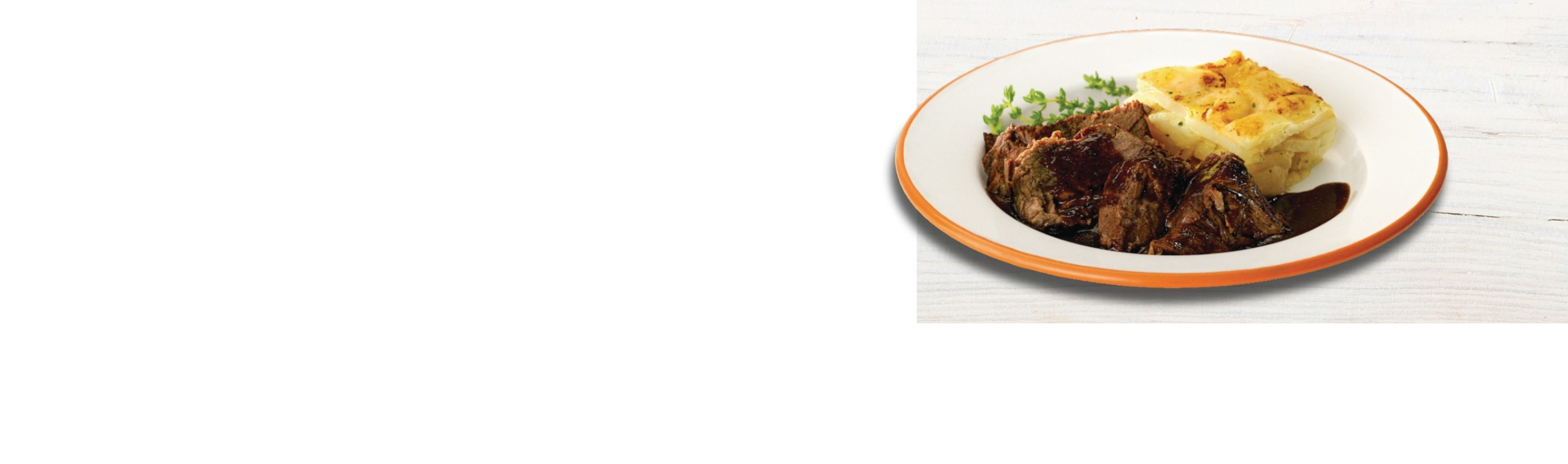 Rôti de bœuf braisé cuit lentement